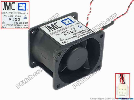 112177 JMC / DaTech 405038-12HB Server - Square Fan HAB, sq40x50x38, w500x5x3, 12V 0.75A JMC / DaTech 405038-12HB Server - Square Fan