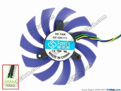 112193 Power Logic PLD08010S12H Server - Frameless / GPU Fan dia75x75x10, w110x4x4, 12V 0.25A Power Logic PLD08010S12H Server - Frameless / GPU Fan 