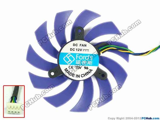 112193 Power Logic PLD08010S12H Server - Frameless / GPU Fan dia75x75x10, w110x4x4, 12V 0.25A Power Logic PLD08010S12H Server - Frameless / GPU Fan 