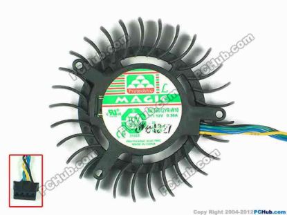 112338 Protechnic Magic MGT6012YR-W10 Server - Frameless / GPU Fan dia40x40x33, w140x4x4, 12V 0.30A Protechnic Magic MGT6012YR-W10 Server - Frameless / GPU Fan 