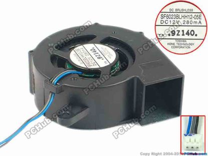 112339 Toshiba SF6023BLHH12-05E Server - Blower Fan bw60x60x25, w345x3x3, 12V 280MA Toshiba SF6023BLHH12-05E Server - Blower Fan 