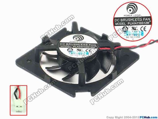 112343 Power Logic PLA04710S12M Server - Square Fan sq48x48x10, w65x2x2, 12V 0.09A Power Logic PLA04710S12M Server - Square Fan 