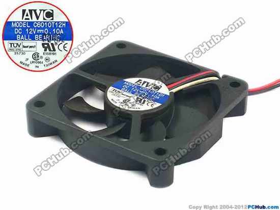 112345 AVC C6010T12H Server - Square Fan sq60x60x11, 3-wire, 12V 0.10A AVC C6010T12H Server - Square Fan 