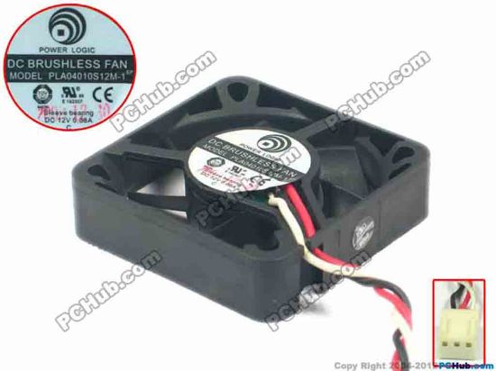 112442 Power Logic PLA04010S12M-1 Server - Square Fan sq40x40x10, w125x3x3, 12V 0.08A Power Logic PLA04010S12M-1 Server - Square Fan 
