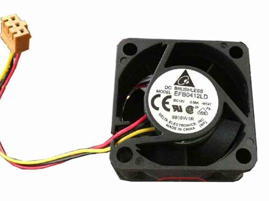 112449 Delta Electronics EFB0412LD Server - Square Fan -W147, sq40x40x20, w65x3x3, 12V 0.08A Delta Electronics EFB0412LD Server - Square Fan 