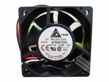 112450 Delta Electronics AFB0612VH Server - Square Fan -7S27, sq60x60x25, w90x3x3, 12V 0.3A Delta Electronics AFB0612VH Server - Square Fan 