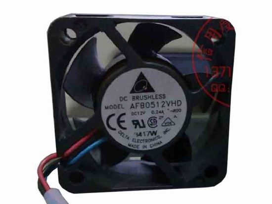 112524 Delta Electronics AFB0512VHD Server - Square Fan -R00, sq50x50x20, w65x3x3, 12V 0.24A Delta Electronics AFB0512VHD Server - Square Fan 