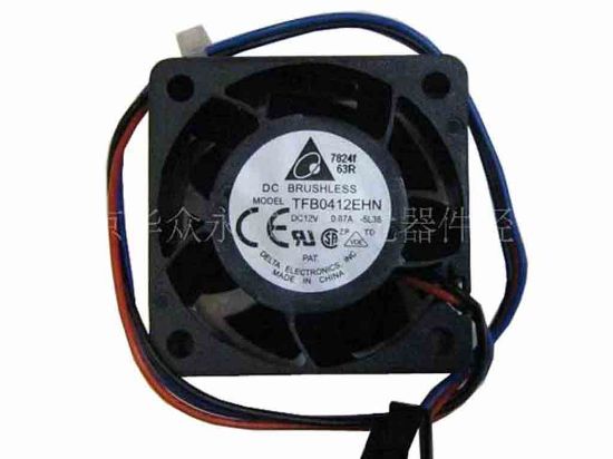 112525 Delta Electronics TFB0412EHN Server - Square Fan -5L36, sq40x40x28, w150x3x3, 12V 0.87A Delta Electronics TFB0412EHN Server - Square Fan 