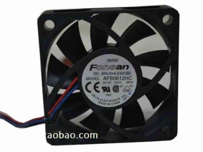 112558 Delta Electronics AFB0612HC Server - Square Fan -NF00, sq60x60x15, 3-wire, 12V 0.21A Delta Electronics AFB0612HC Server - Square Fan 