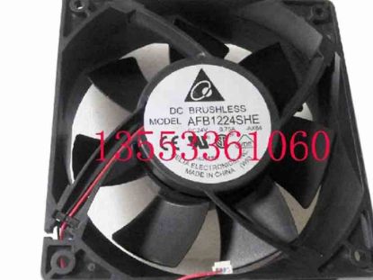 112565 Delta Electronics AFB1224SHE Server - Square Fan -AX64, sq120x120x38, w40x2x4, 24V 0.75A Delta Electronics AFB1224SHE Server - Square Fan 