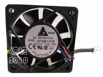 112569 Delta Electronics AFB0612HB Server - Square Fan -P26Z, sq60x60x15, w25x3x3, 12V 0.15A Delta Electronics AFB0612HB Server - Square Fan 