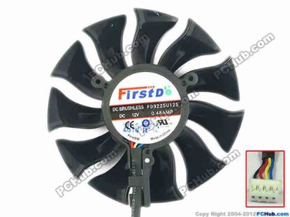 112799 Firstd FD9225U12D Server - Square Fan dia68x68x70, w65x4x4, 12V 0.48A Firstd FD9225U12D Server - Square Fan 