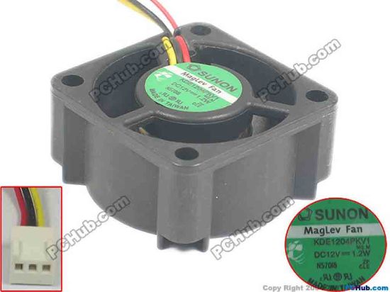 112872 SUNON KDE1204PKV1 Server - Square Fan MS.M, sq40x40x20, 3-wire, 12V 1.2W SUNON KDE1204PKV1 Server - Square Fan 