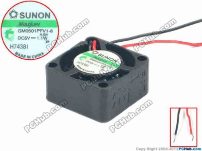 113309 SUNON GM0501PFV1-8 Server - Square Fan N.GN, sq20x20x10, w65x2x2, 5V 1.1W SUNON GM0501PFV1-8 Server - Square Fan 