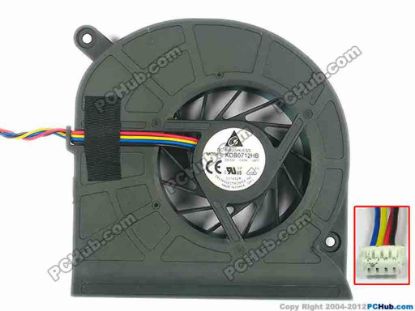 113382 Delta Electronics KDB0712HB Cooling Fan  -J911, w560x4x4, 12V 0.45A, Bare fan Delta Electronics KDB0712HB Cooling Fan  