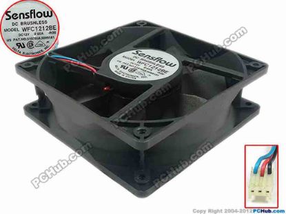 113413 Delta Electronics WFC1212BE Server - Square Fan -R00, sq120x120x38, w40x3x3, 12V 0.65A Delta Electronics WFC1212BE Server - Square Fan 