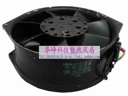 113526 ebm-papst W2S130-AA03-44 Server - Round Fan sq150x150x55, 220V 48W, 230V 47W, ebm-papst W2S130-AA03-44 Server - Round Fan