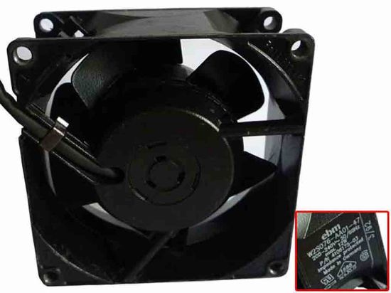 113535 ebm-papst W2S076-AA01-47 Server - Square Fan 4106175-03, 80x80x38mm, 200-240V 12W  ebm-papst W2S076-AA01-47 Server - Square Fan 
