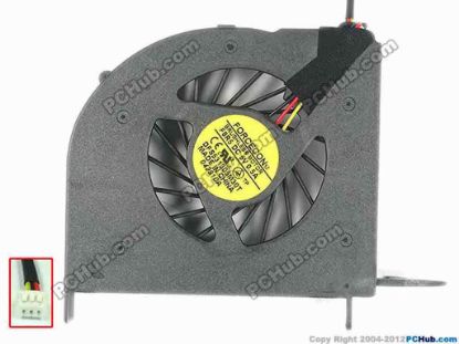 113550 HP Pavilion dv6-2000 Series Cooling Fan  F8R5, w25x3x3, 0.5A, Bare fan HP Pavilion dv6-2000 Series Cooling Fan  