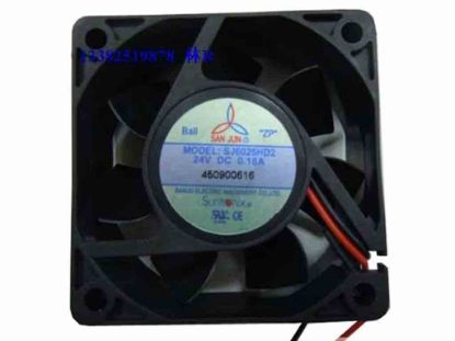 113561 San Jun / Suntronic SJ6025HD2 Server - Square Fan sq60x60x25, 2-wire, 24V 0.18A San Jun / Suntronic SJ6025HD2 Server - Square Fan 