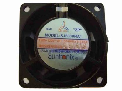 113565 San Jun / Suntronic SJ6030HA1 Server - Square Fan sq60x60x30mm, 110V-120V 50/60Hz 0.042A San Jun / Suntronic SJ6030HA1 Server - Square Fan 