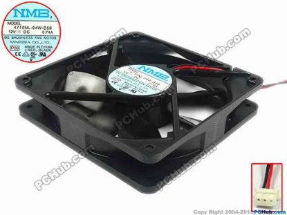 113576 Other Brands 4710NL-04W-B59 Server - Square Fan P06, sq120x120x25, w320x2x3, 12V 0.74A Other Brands 4710NL-04W-B59 Server - Square Fan 