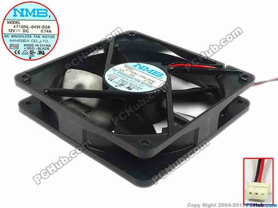 113576 Other Brands 4710NL-04W-B59 Server - Square Fan P06, sq120x120x25, w320x2x3, 12V 0.74A Other Brands 4710NL-04W-B59 Server - Square Fan 