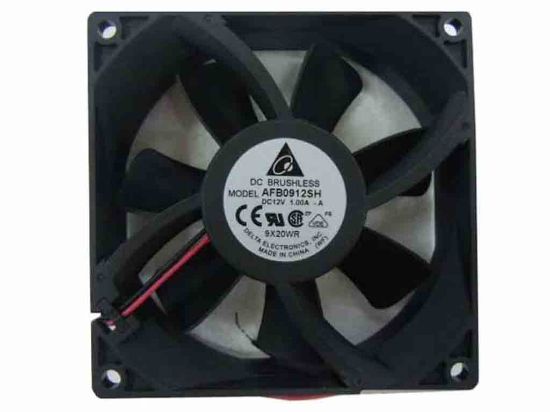 113637 Delta Electronics AFB0912SH Server - Square Fan -A, sq90x90x25, 2-wire, 12V 1.00A Delta Electronics AFB0912SH Server - Square Fan 
