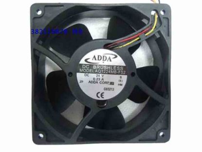 113642 ADDA AQ1224MB-F52 Server - Square Fan S, sq120x120x38, 3-wire, 24V 0.23A ADDA AQ1224MB-F52 Server - Square Fan 