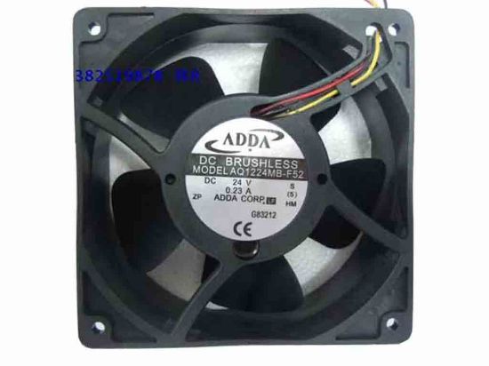 113642 ADDA AQ1224MB-F52 Server - Square Fan S, sq120x120x38, 3-wire, 24V 0.23A ADDA AQ1224MB-F52 Server - Square Fan 