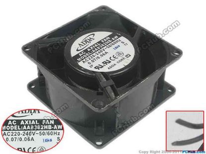 113653 ADDA AA8382HB-AW Server - Square Fan G, sq92x92x25, 220V-240V-50/60Hz 0.07/0.06A  ADDA AA8382HB-AW Server - Square Fan 