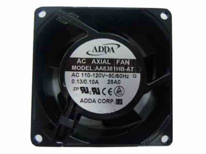 113655 ADDA AA8381HB-AT Server - Square Fan G, sq92x92x38, 110-120V 50/60Hz 0.13/0.10A ADDA AA8381HB-AT Server - Square Fan 
