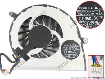 113693 Forcecon DFS551205ML0T Cooling Fan  FA7U, 5V 0.5A, Bare fan Forcecon DFS551205ML0T Cooling Fan  