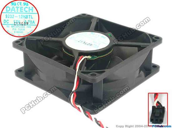 113811 JMC / DaTech 9232-12HBTL Server - Square Fan P/N:7G538, sq90x90x32, 3-wire, 12V 0.70A JMC / DaTech 9232-12HBTL Server - Square Fan 