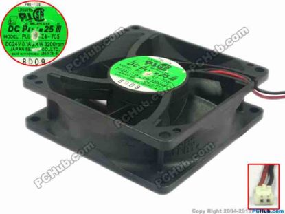 113818 Japan Servo PUDC24Z4-705 Server - Square Fan sq80x80x25, 2-wire, 24V 0.1A Japan Servo PUDC24Z4-705 Server - Square Fan 