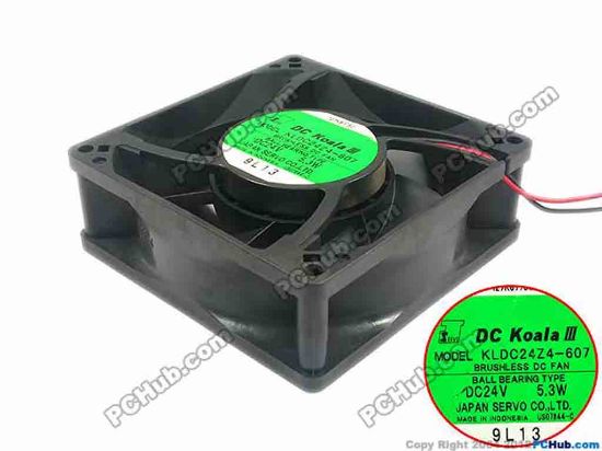 113820 Japan Servo KLDC24Z4-607 Server - Square Fan sq92x92x32, 2-wire, 24V 5.3W Japan Servo KLDC24Z4-607 Server - Square Fan