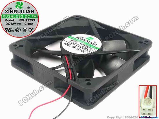 113822 XIFAN / Xinruilian RDH1225S Server - Square Fan sq120x120x25, 2-wire, 12V 0.40A XIFAN / Xinruilian RDH1225S Server - Square Fan 
