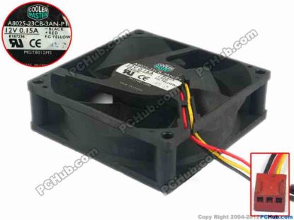 113827 Cooler Master A8025-25CB-3AN-P1 Server - Square Fan MGT8012MS, sq80x80x25, 3-wire, 12V 0.15A Cooler Master A8025-25CB-3AN-P1 Server - Square Fan 