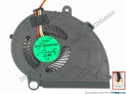 114825 ADDA AB08005HX07QB00 Cooling Fan  0Z09, DC5V 0.55A, Bare fan ADDA AB08005HX07QB00 Cooling Fan  