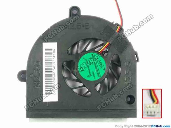 114831 ADDA AB07605MX12B300 Cooling Fan  0PBL50, 5V 0.4A, Bare fan ADDA AB07605MX12B300 Cooling Fan  