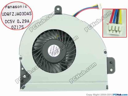 114833 ASUS K43E  Cooling Fan  5V 0.29A, Bare fan ASUS K43E  Cooling Fan  