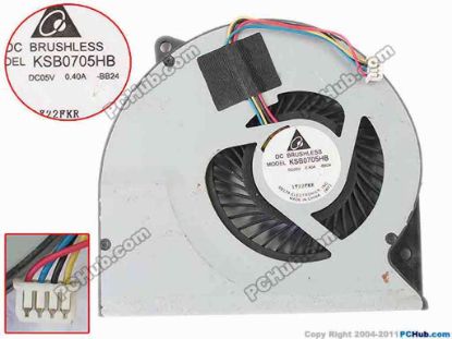 114839 Delta Electronics KSB0705HB Cooling Fan  BB24, 5V 0.4A, Bare fan Delta Electronics KSB0705HB Cooling Fan  