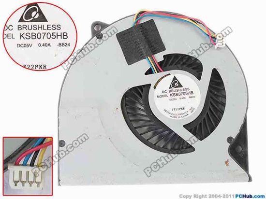 114839 Delta Electronics KSB0705HB Cooling Fan  BB24, 5V 0.4A, Bare fan Delta Electronics KSB0705HB Cooling Fan  