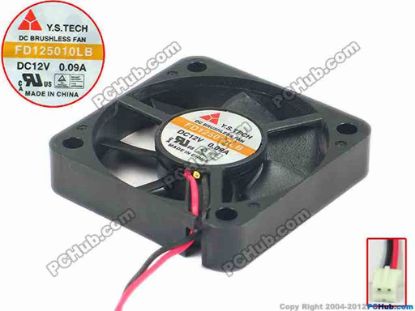116305 Y.S TECH FD125010LB Server - Square Fan sq50x50x10, w20x2x2, 12V 0.09A Y.S TECH FD125010LB Server - Square Fan 