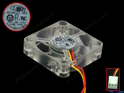 116362 T&T 4010M12C Server - Square Fan NF6, sq40x40x10, w40x3x3, 12V 0.16A T&T 4010M12C Server - Square Fan 