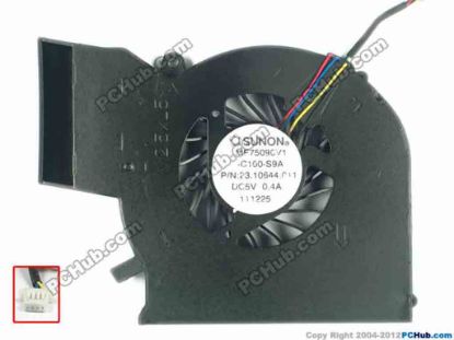 116432 SUNON MF75090V1-C100-S9A Cooling Fan  P/N:23.10644.011, w25x4x4, 5V 0.4A, Bare fan SUNON MF75090V1-C100-S9A Cooling Fan  