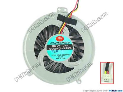 116526 Fujitsu LifeBook AH530 Cooling Fan  5V 0.5A, Bare fan Fujitsu LifeBook AH530 Cooling Fan  