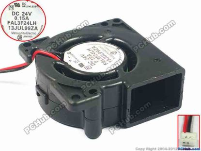 116622 Panasonic FAL3F24LH Server - Blower Fan sq50x50x20, 2-wire, 24V 0.15A Panasonic FAL3F24LH Server - Blower Fan 