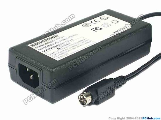 116627 PCH OEM Power AC Adapter 5V-12V 12V 5A 60W, 4-Pin P1&4=V+, C14 PCH OEM Power AC Adapter 5V-12V 