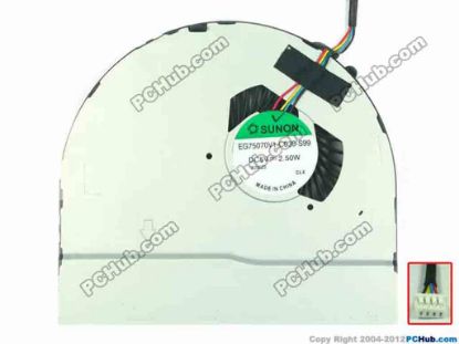 116642 SUNON EG75070V1-C030-S99 Cooling Fan  5V 2.5W, Bare fan SUNON EG75070V1-C030-S99 Cooling Fan  